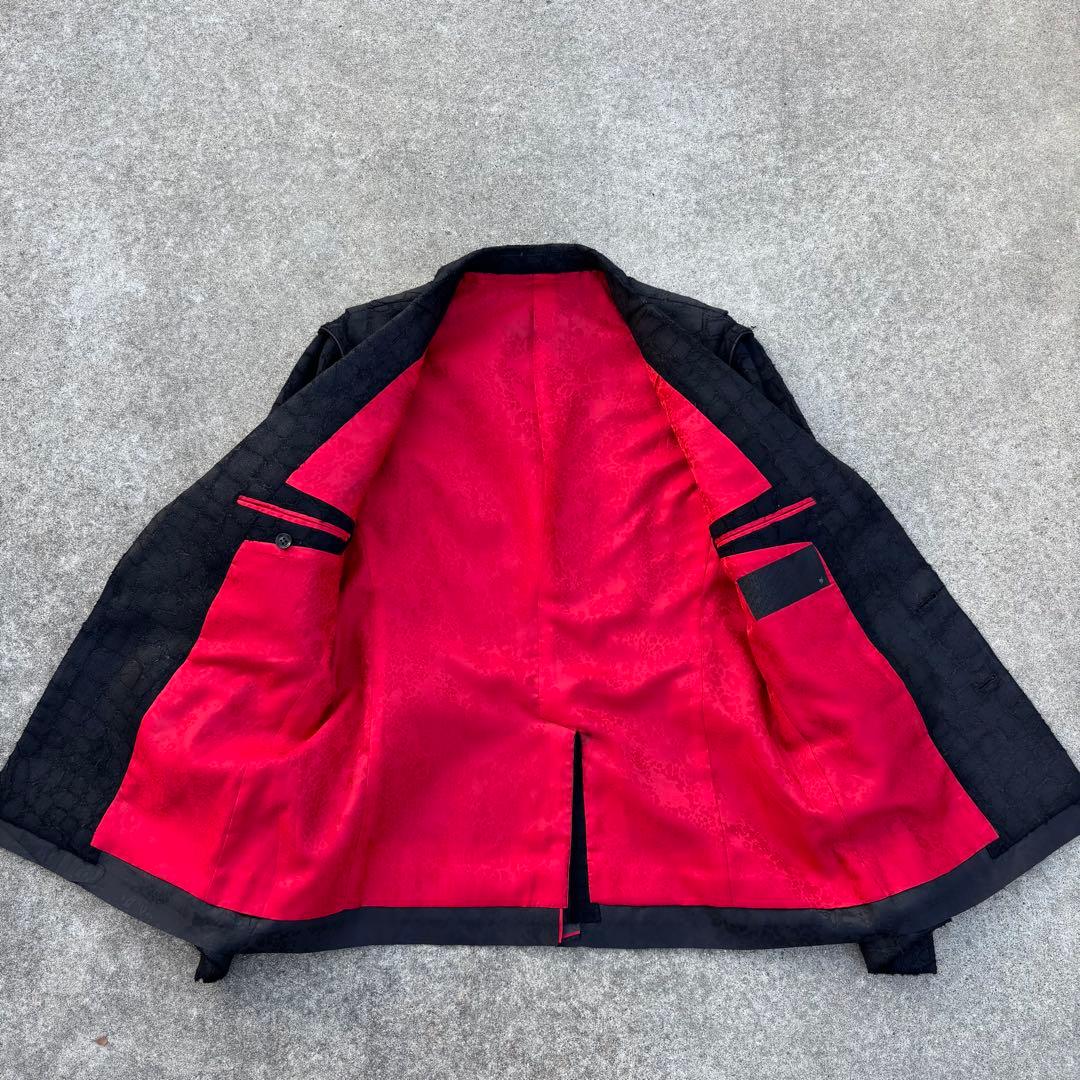 ROEN クロコ型押し テーラードジャケット 赤裏地 アーカイブ V系 ロック