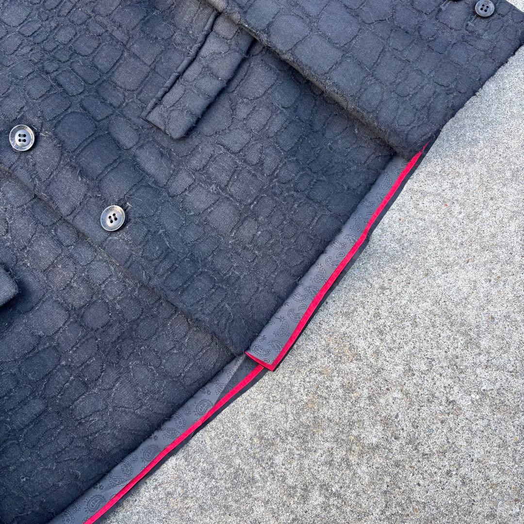 ROEN クロコ型押し テーラードジャケット 赤裏地 アーカイブ V系 ロック