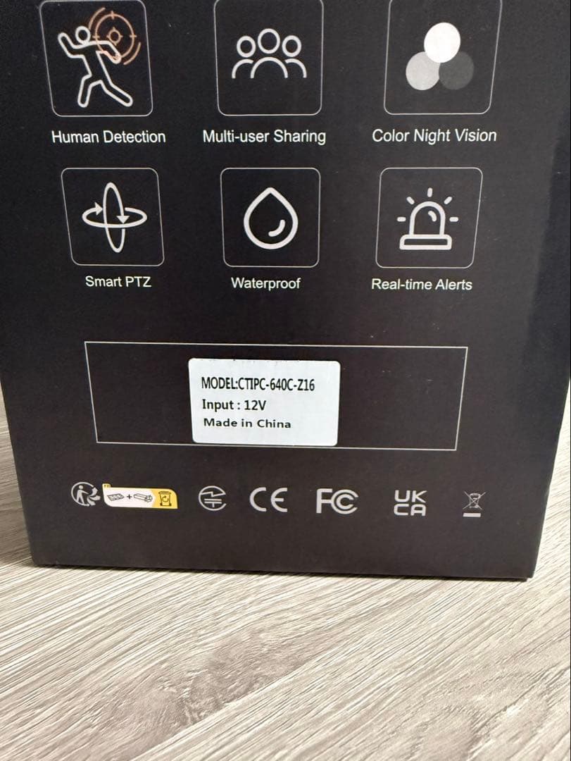 Ctronics CTIPC-640C-4KSD 4k 防犯カメラ