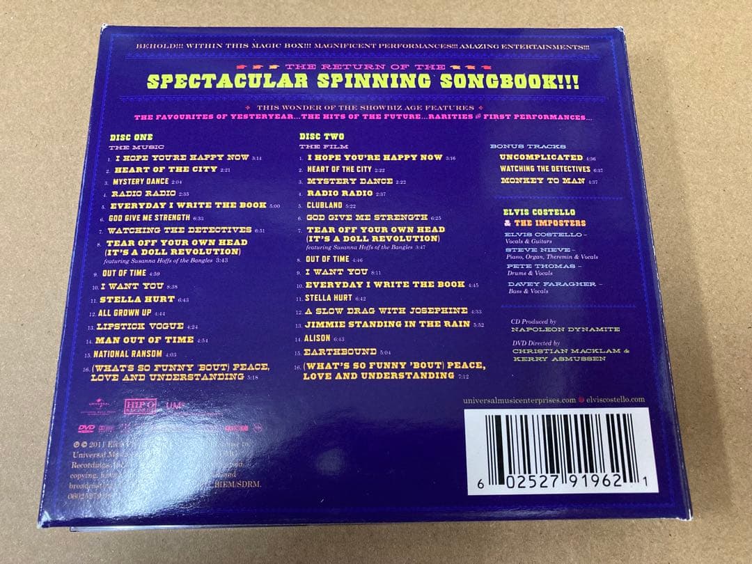 貴重盤 Elvis Costello スピニングソングブック CD&DVD