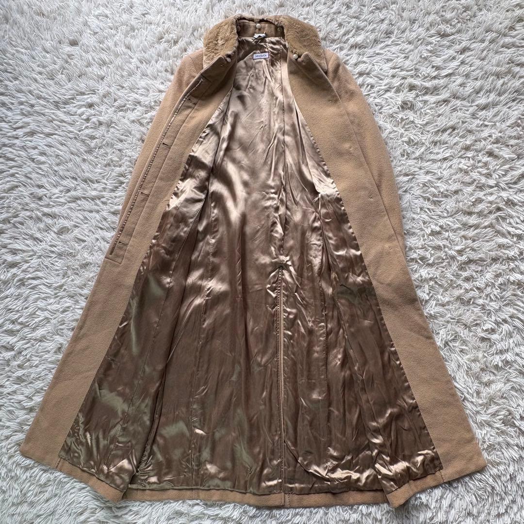 Max&Co ウールロングコート ファー付 伊製 大きいサイズ ベージュ 42