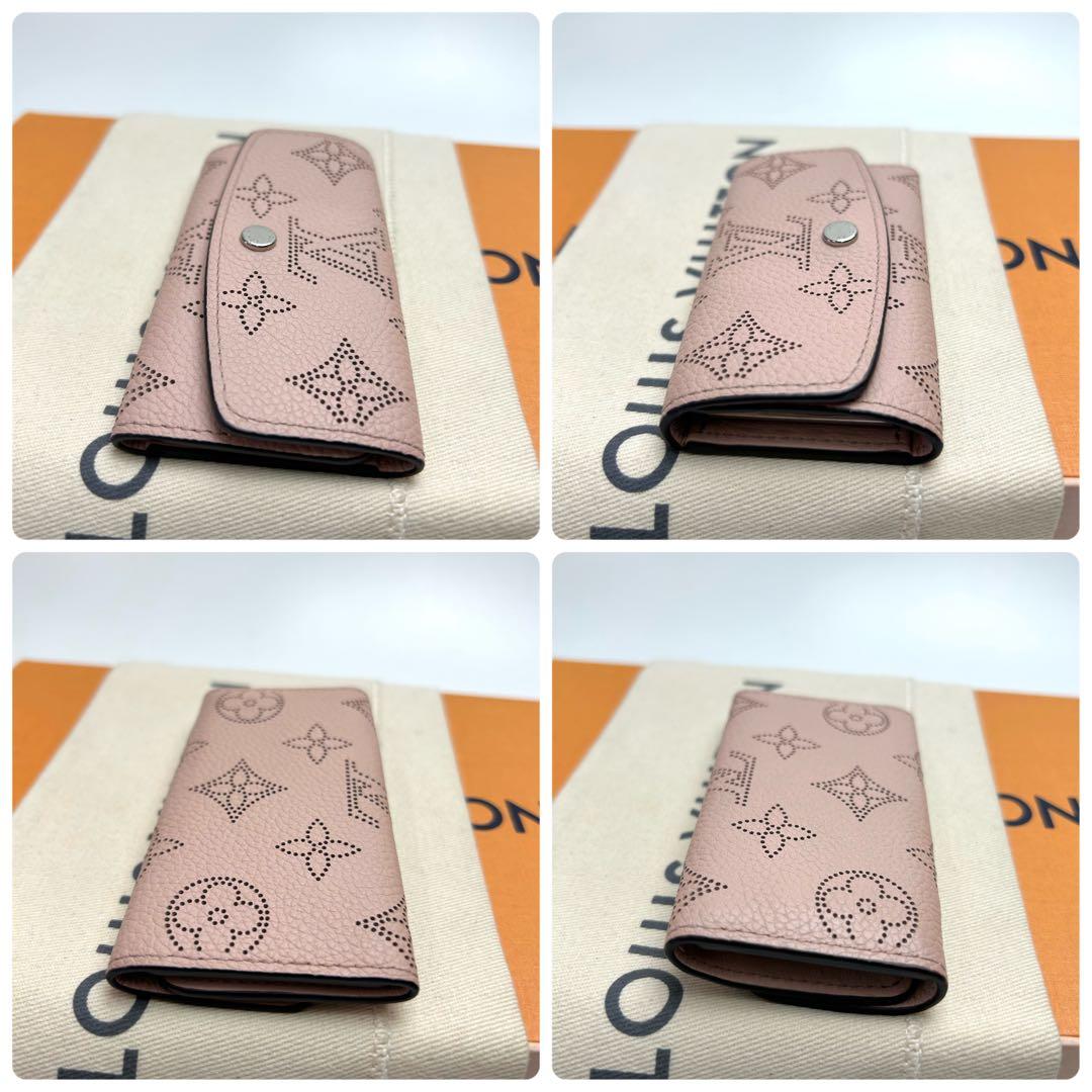 鑑定済 ルイヴィトン マヒナ ピンク キーケース 4連