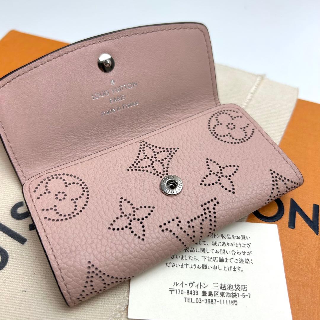 鑑定済 ルイヴィトン マヒナ ピンク キーケース 4連