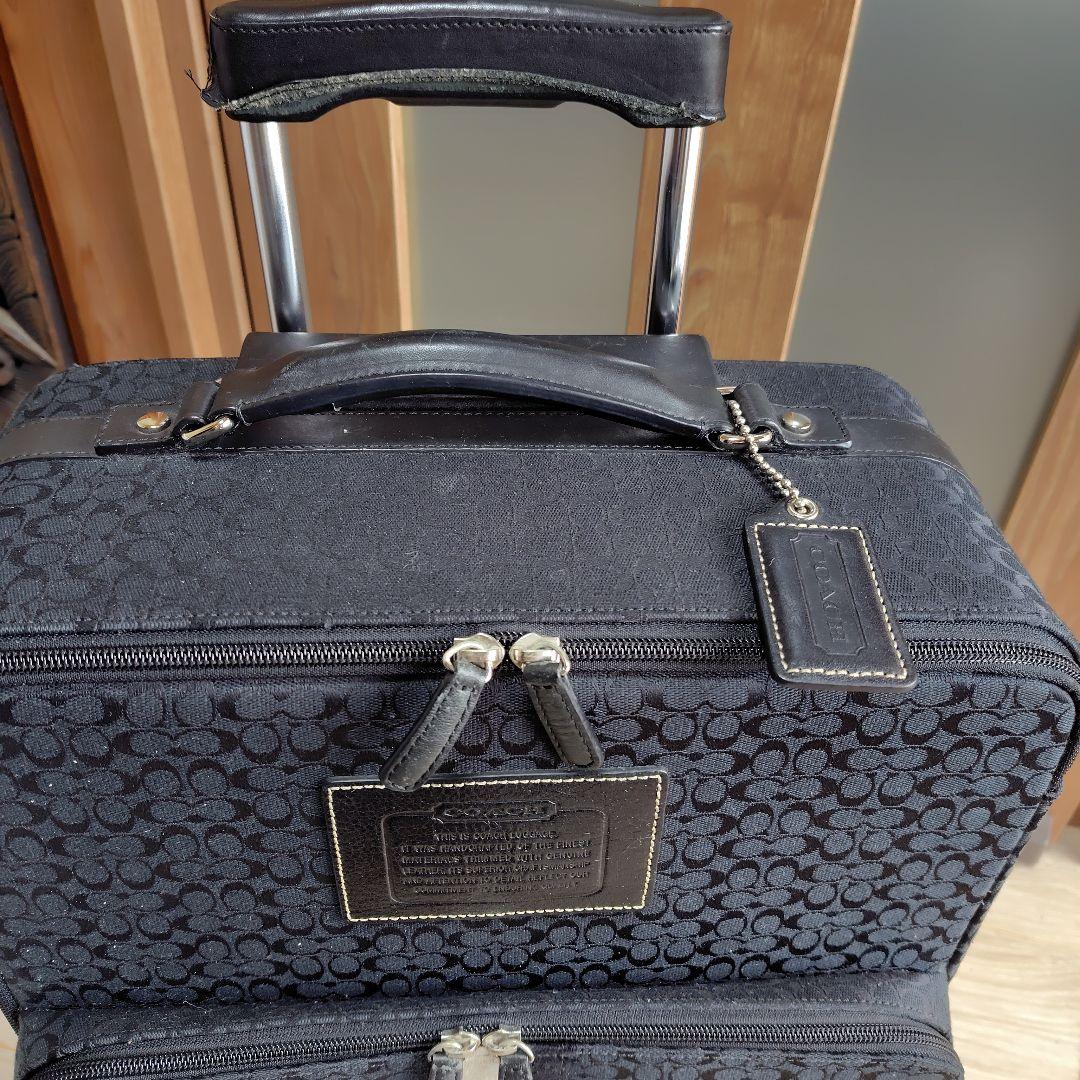 コーチ　シグネチャーストライプ　キャリーケースとトートバッグのセット