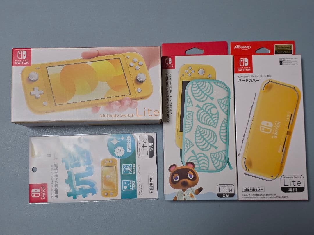 Nintendo Switch Lite イエロー、ケース、フィルム