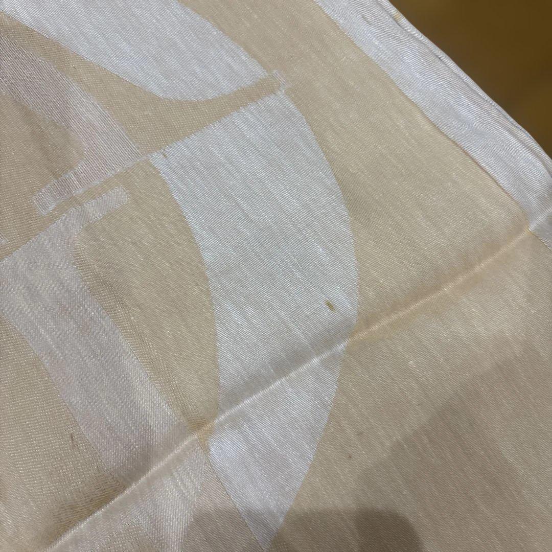 LOEWE ロエベ　ベージュ　フリンジ付き　大判　ストール　ショール　ロゴ入り