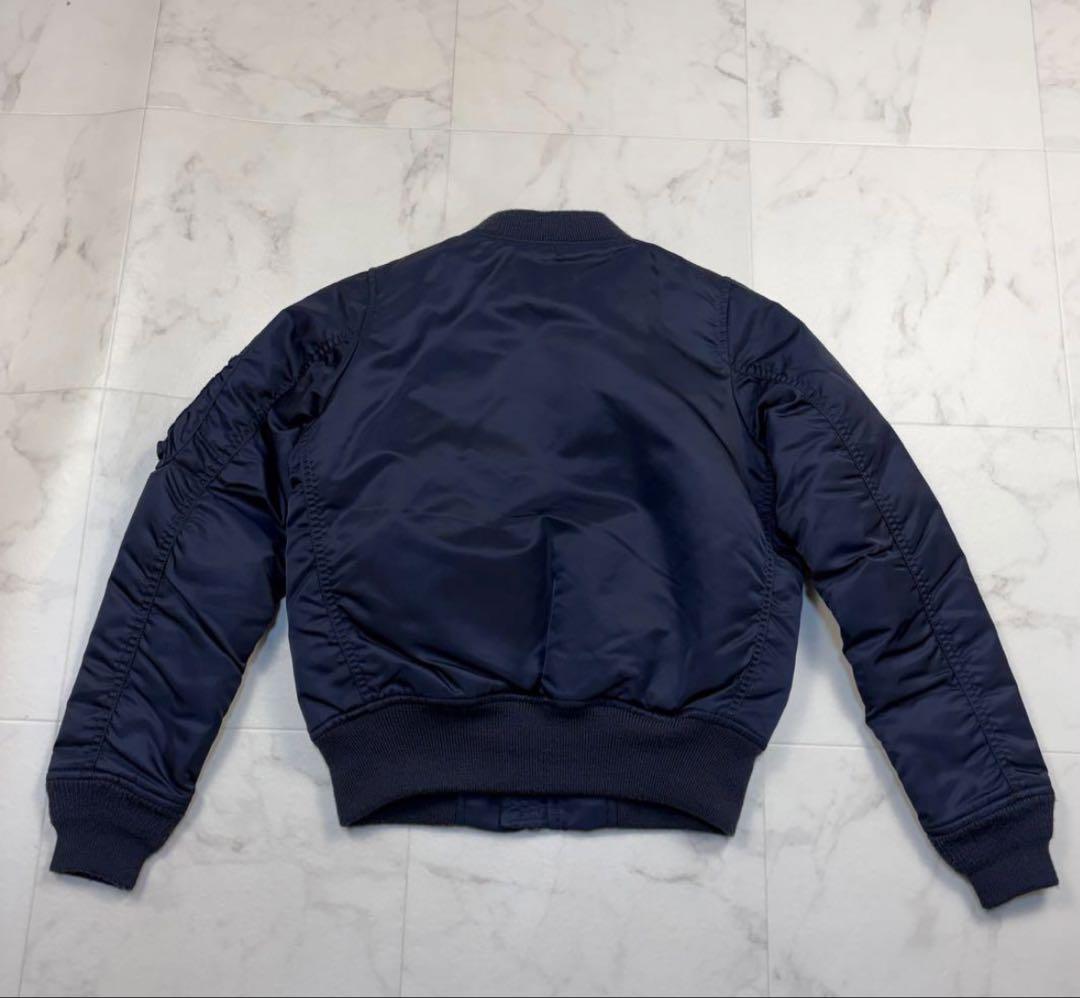 AVIREX MA-1 フライトジャケット　紺色　S ミリタリー　ボンバー