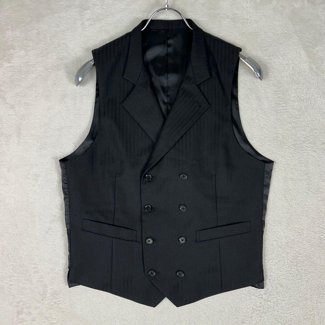 美品☆ティノラス ビジネススーツスリーピースセットアップ ダブルブレストベスト