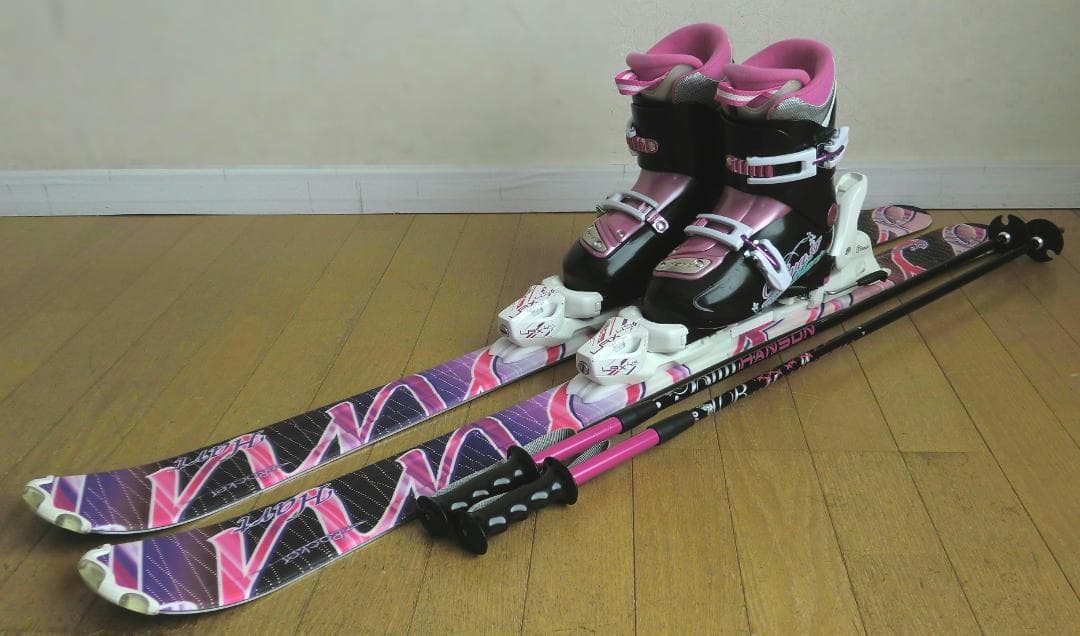 ■■送料無料■Hart■子供用スキーセット■板117/靴22■WAX済■女の子■