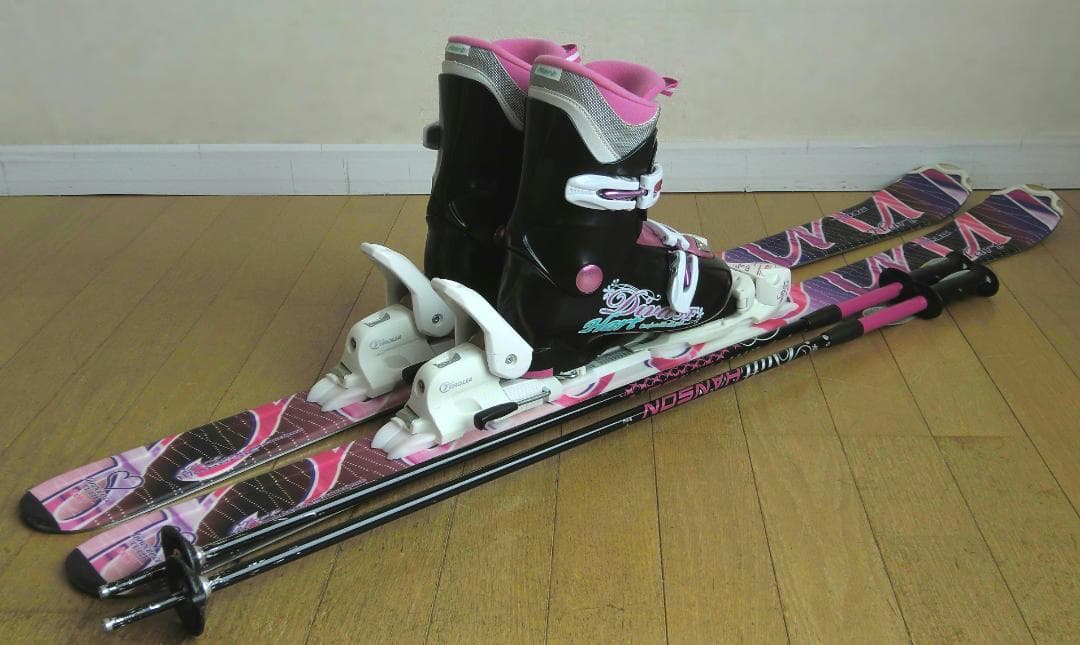 ■■送料無料■Hart■子供用スキーセット■板117/靴22■WAX済■女の子■