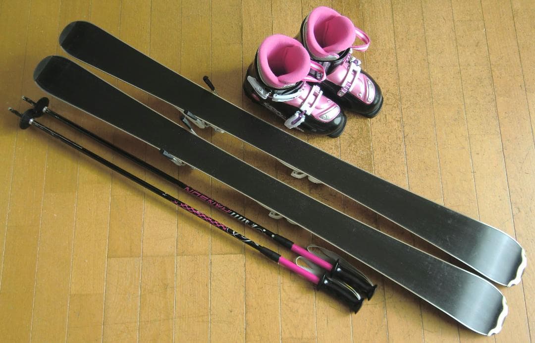 ■■送料無料■Hart■子供用スキーセット■板117/靴22■WAX済■女の子■