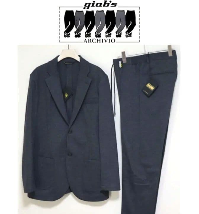 新品【ジャブス アルキヴィオ】MASACCIOのセットアップ スーツ 濃灰 50