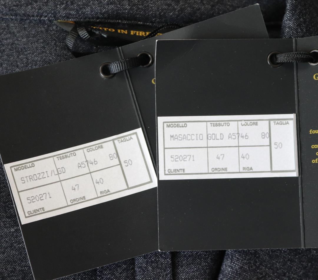 新品【ジャブス アルキヴィオ】MASACCIOのセットアップ スーツ 濃灰 50