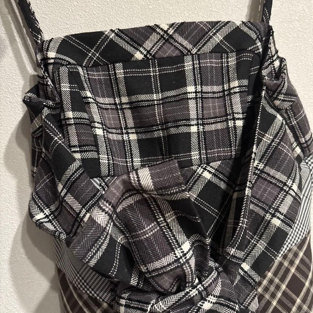 andmary Juni check dress ブラック