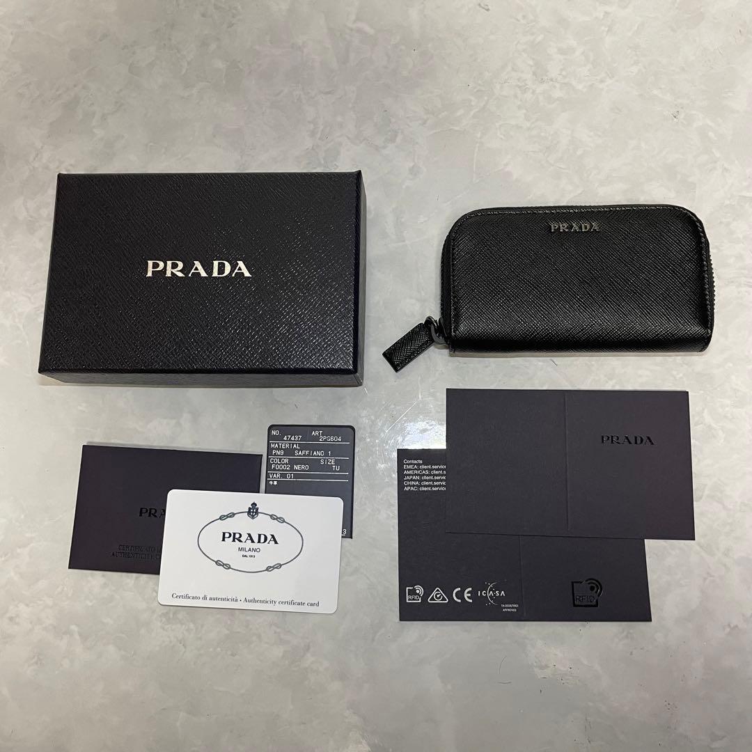 プラダ キーケース PRADA メンズ ラウンドファスナー NERO