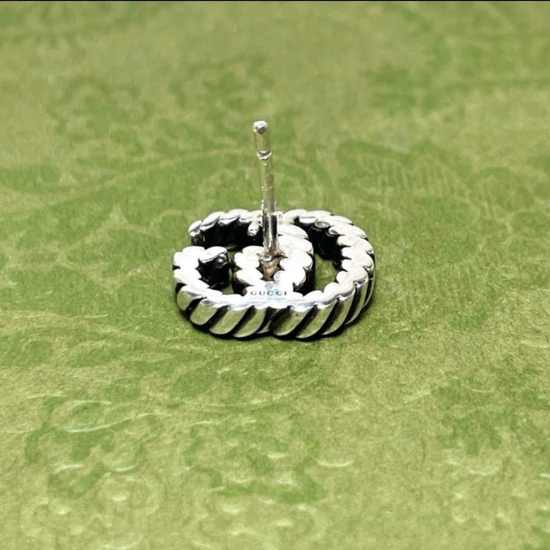 GUCCIグッチ マーモントGG ツイストピアス片耳　希少　燻　箱付き
