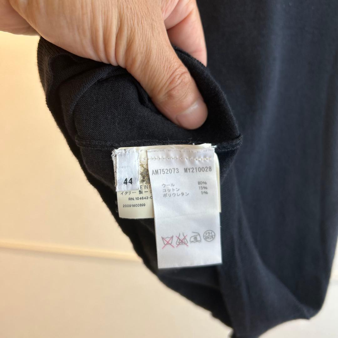 美品　状態良し JIL SANDER ブラック ニットポロ　イエロー襟