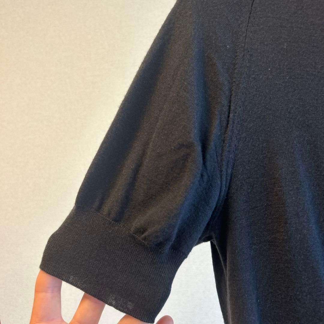 美品　状態良し JIL SANDER ブラック ニットポロ　イエロー襟