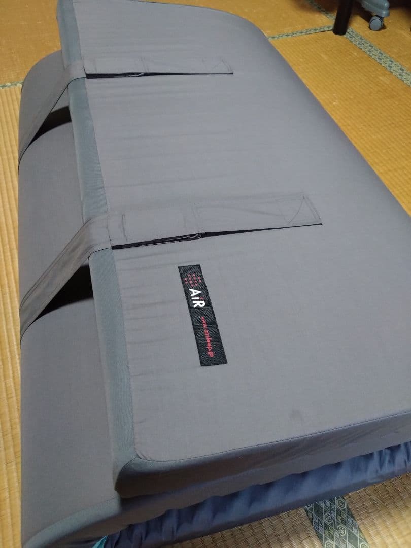 西川 エアー マットレス シングル 波形 ライトグリーン 足まくら付き