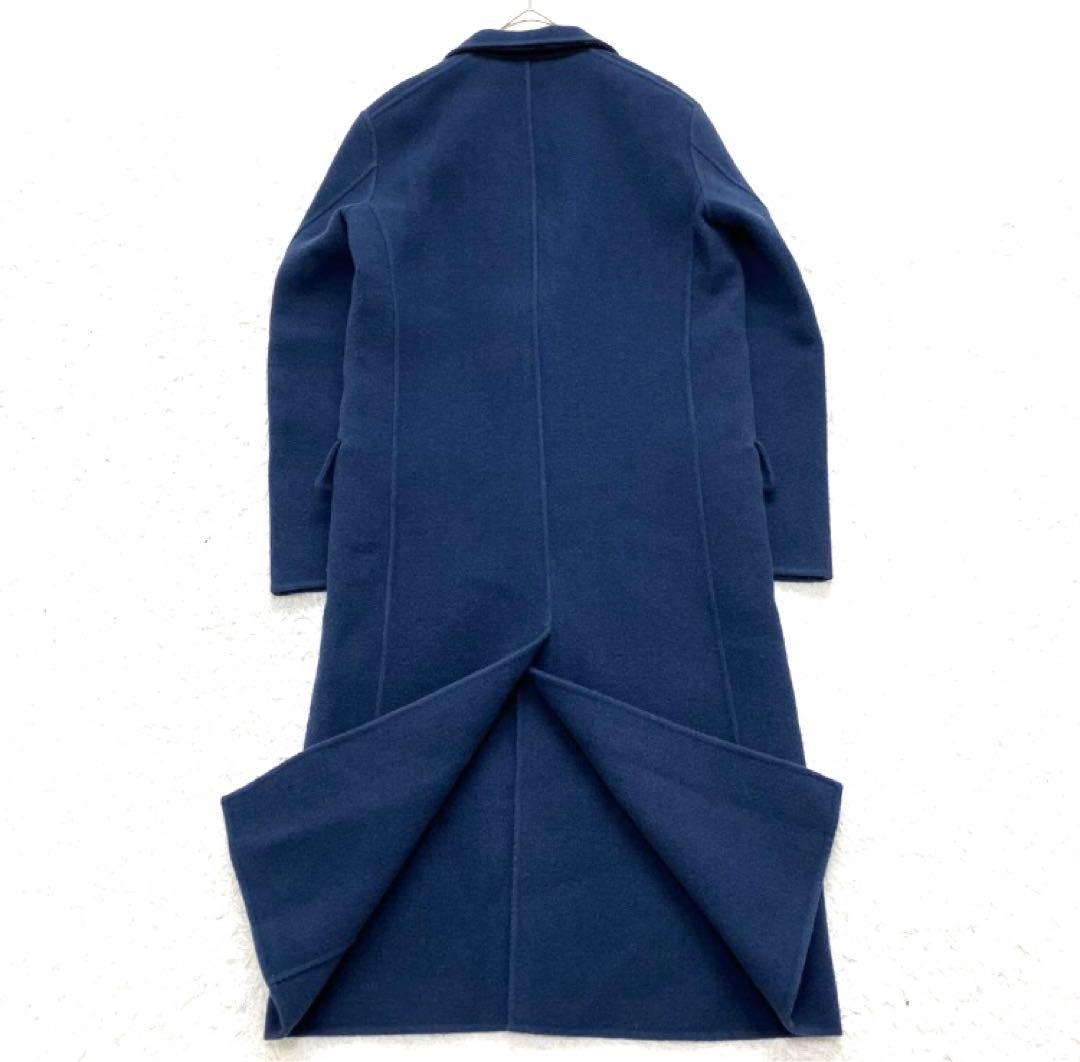 美品 定価16万程　drawer リバーコート ダブルフェイス シルク ロング丈