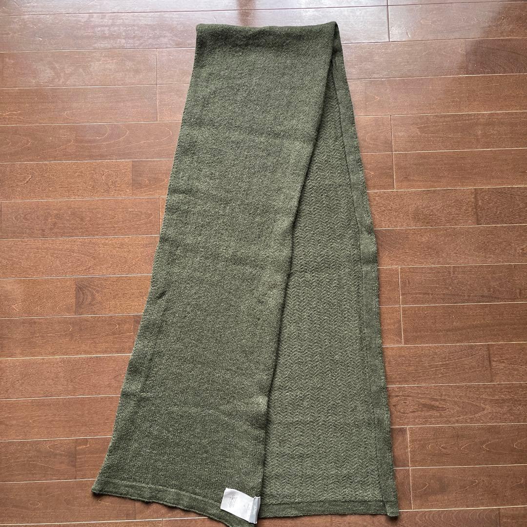 Dior HOMME ヘリンボーンアルパカウールニットマフラー