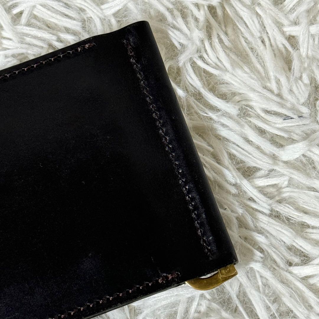 未使用品✨シュペリオールレイバー マネークリップ　レザー　ブラック　ミニ財布