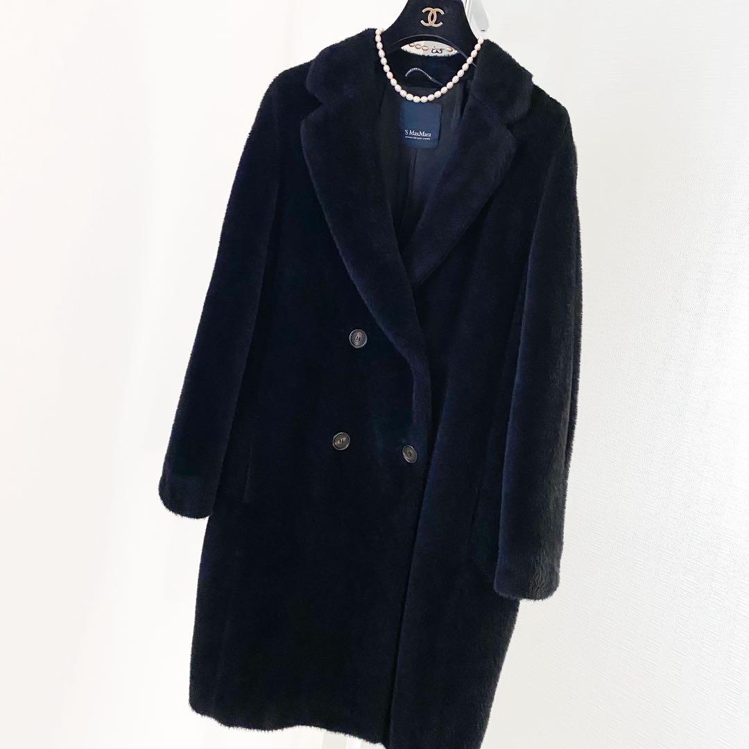 ★美品★マックスマーラ S MaxMara テディコート★ブラック★
