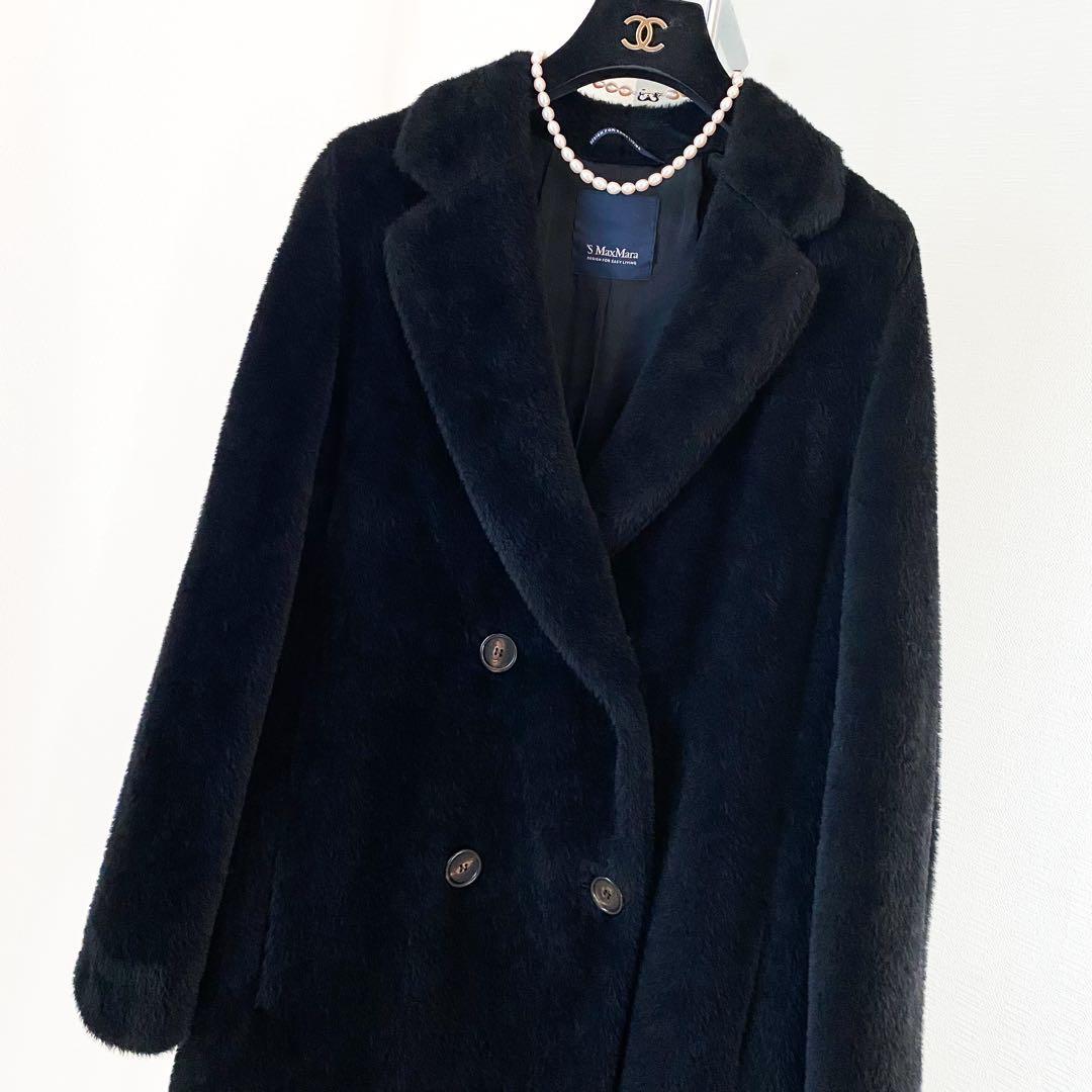 ★美品★マックスマーラ S MaxMara テディコート★ブラック★