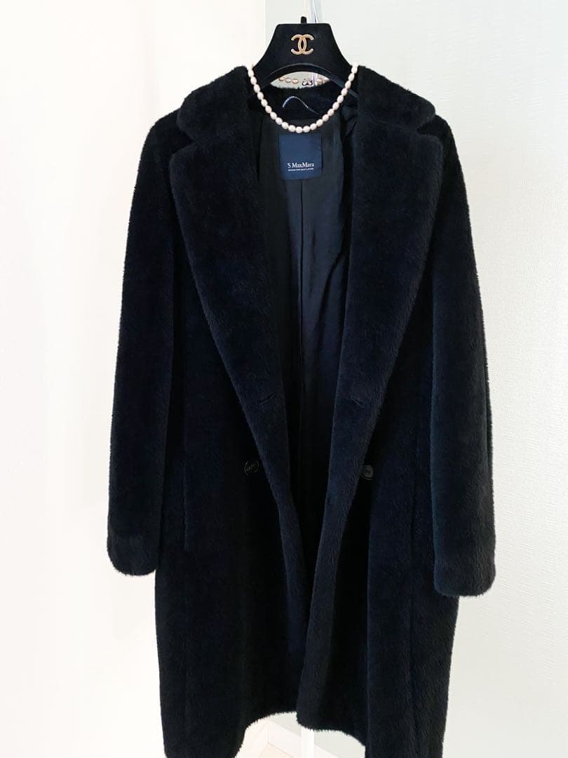 ★美品★マックスマーラ S MaxMara テディコート★ブラック★
