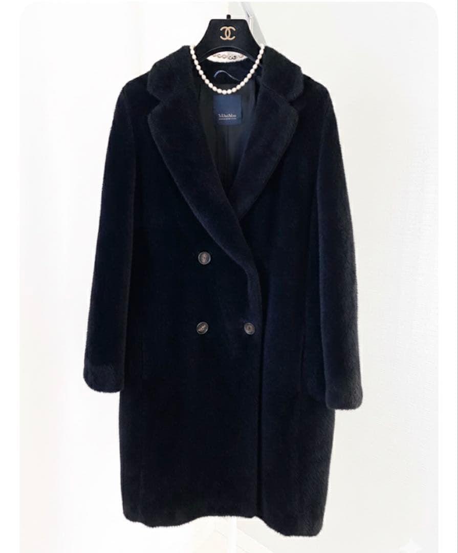 ★美品★マックスマーラ S MaxMara テディコート★ブラック★