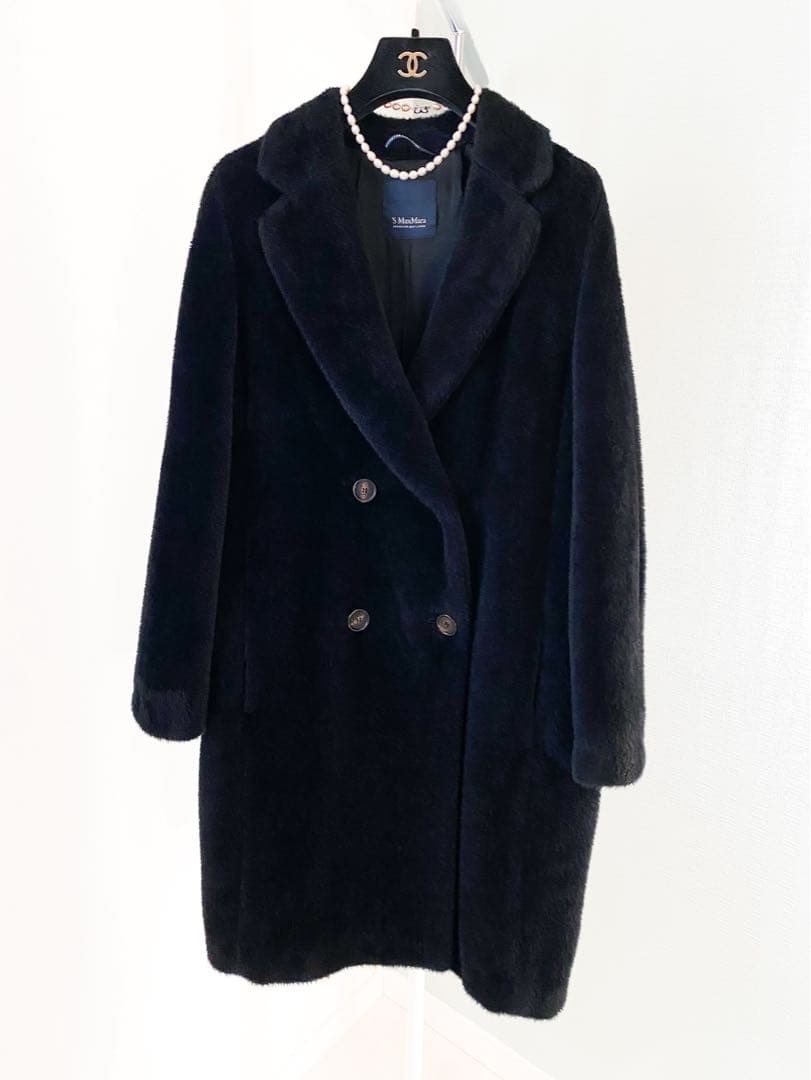 ★美品★マックスマーラ S MaxMara テディコート★ブラック★