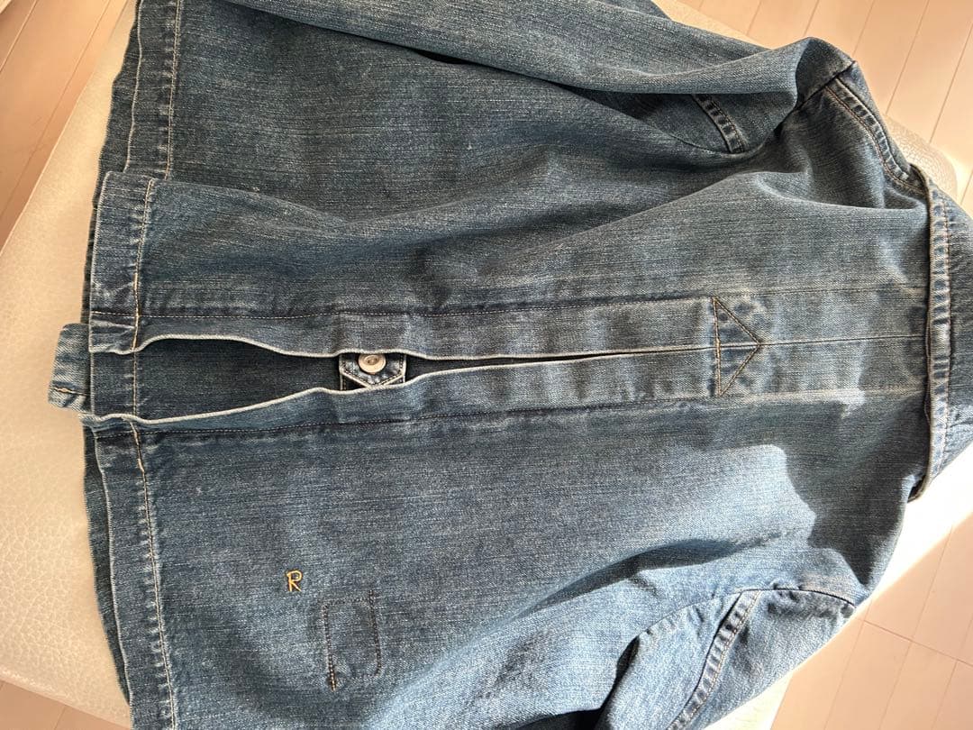 45r ライ麦デニムのアニーダブルジャケット（加工）