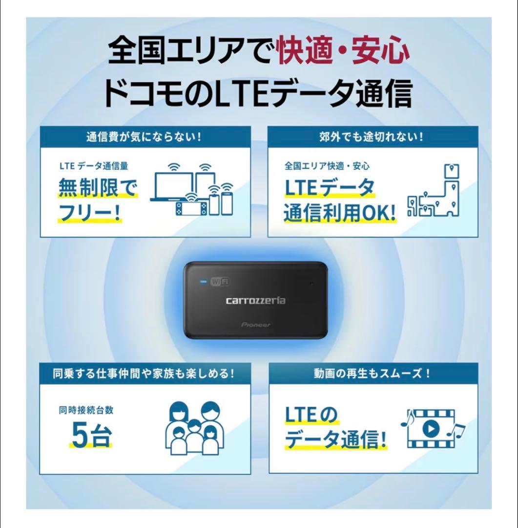 Pioneer 車載用 Wi-Fi ルーター DCT-WR200D-E 無制限