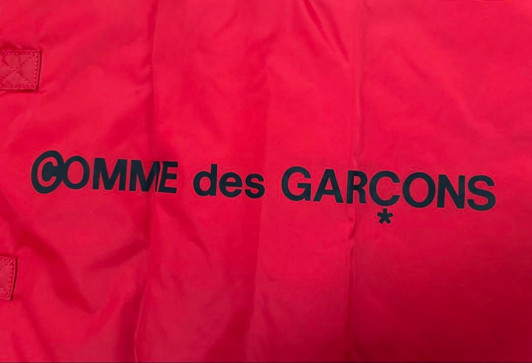 新品タグ付 コムデギャルソン ナイロン中綿トートバッグ 赤 レッド