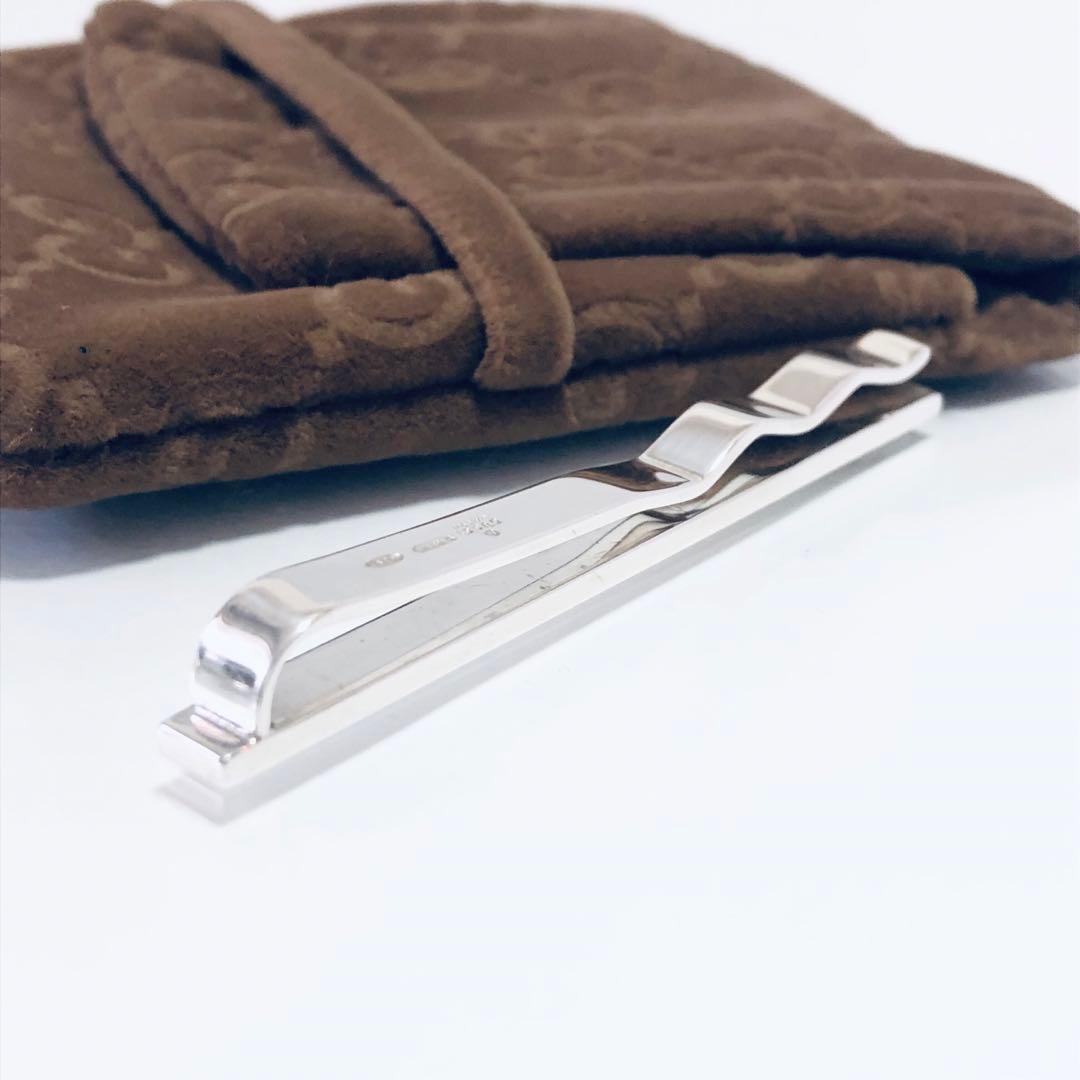 GUCCI Gロゴ ネクタイピン ダイバー シルバー J251002