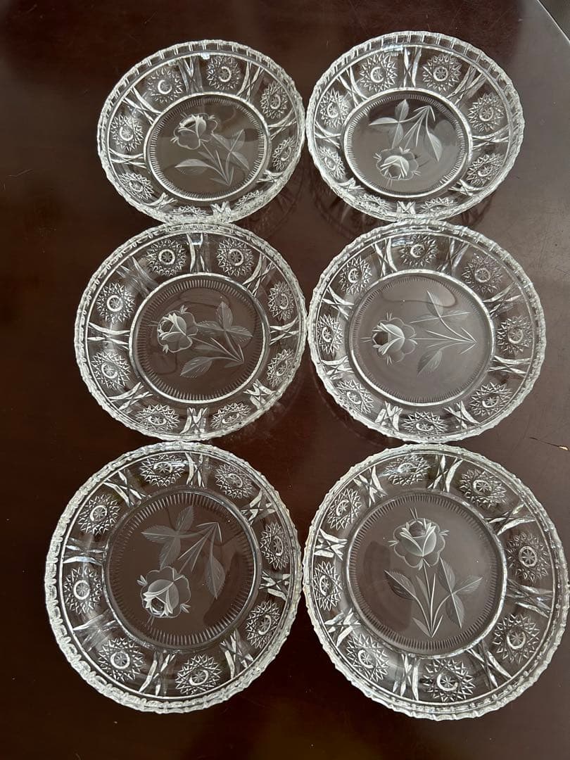 ドレスデン　クリスタルプレート6セット