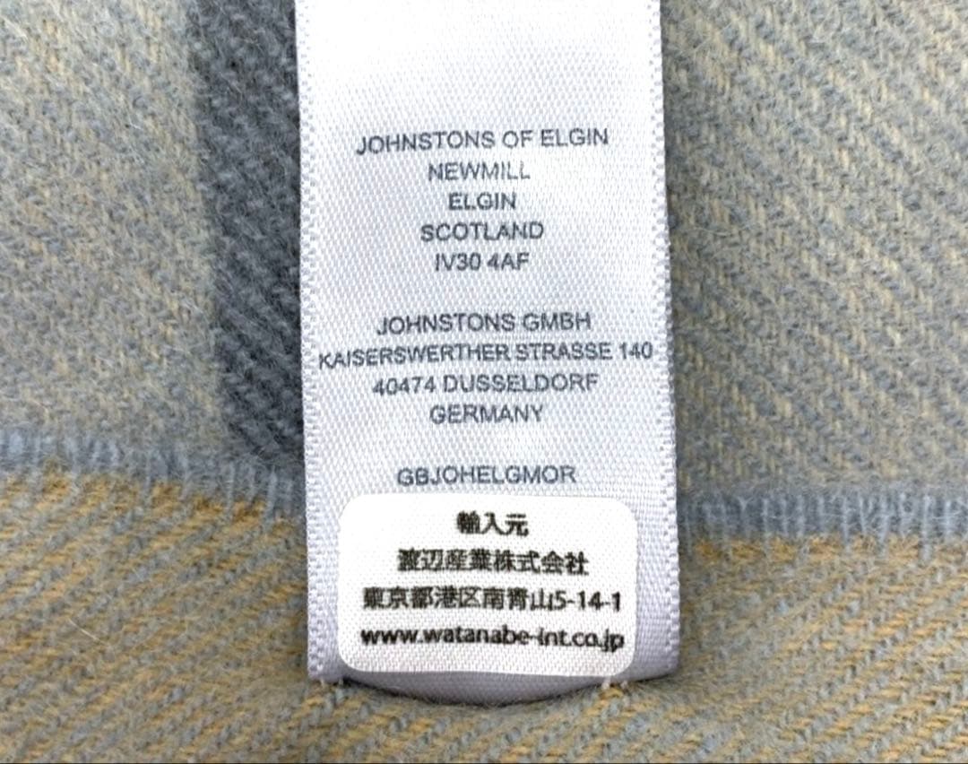 【新品未使用】国内正規品　ジョンストンズ　カシミア100% 大判ストール