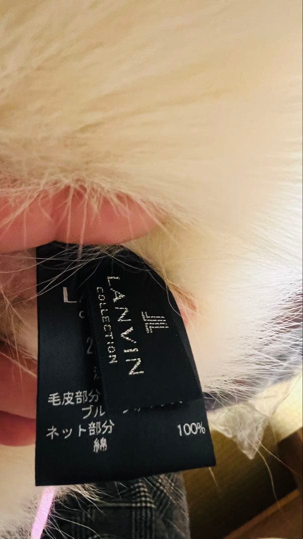 LANVIN アイボリー ファーストールポンチョスカーフ SALE‼️1-15まで