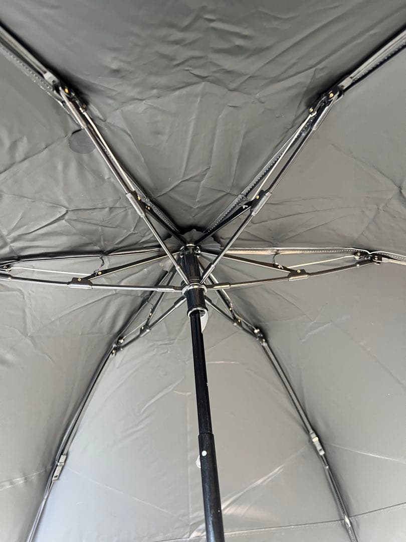 週末限定特価　サンバリア100 三段折り折りたたみ日傘 ホワイト　グレー　コンビ