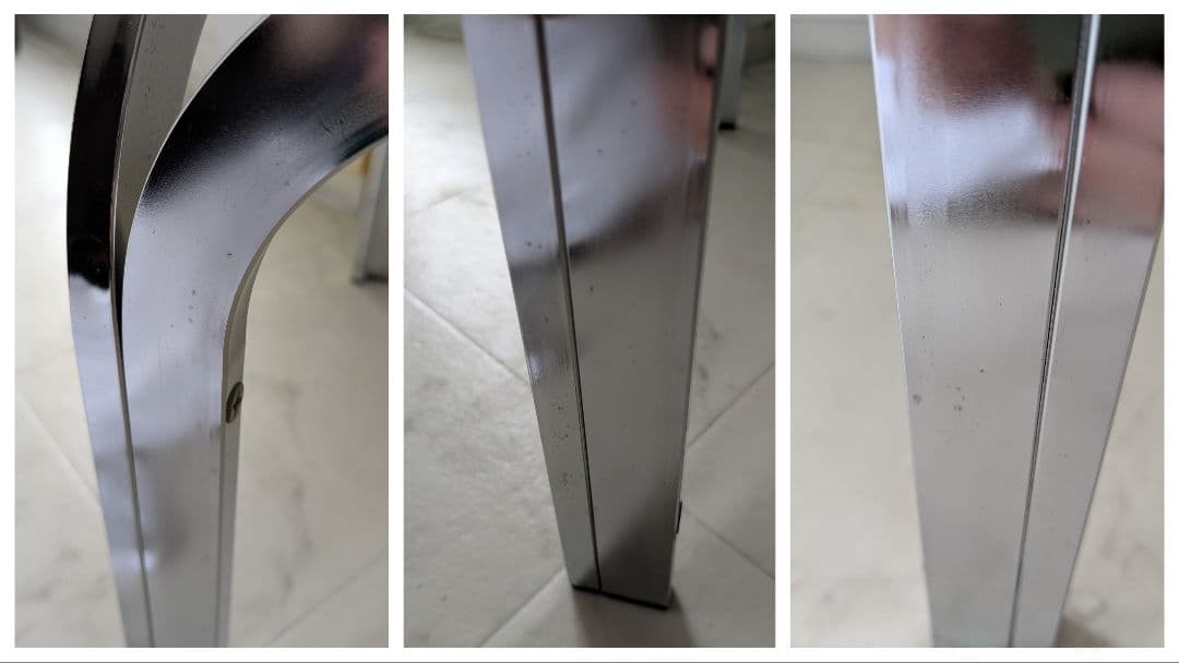 クローム×ガラス コーヒー テーブル 80-90s ミッドセンチュリー ンテージ