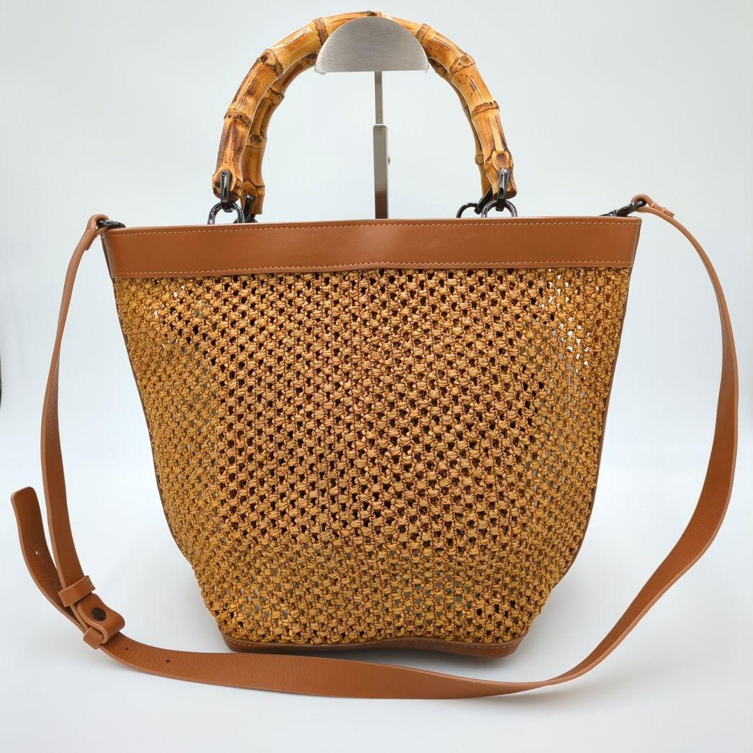 【極美品】WEEKEND Max Mara かごバッグ　バンブー　2wayバッグ