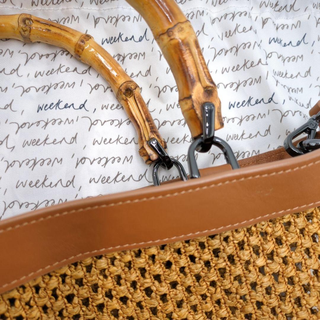 【極美品】WEEKEND Max Mara かごバッグ　バンブー　2wayバッグ