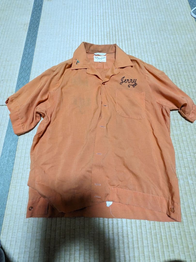 60's　ヴィンテージ　キングルイ　ボーリングシャツ　チェーンステッチ