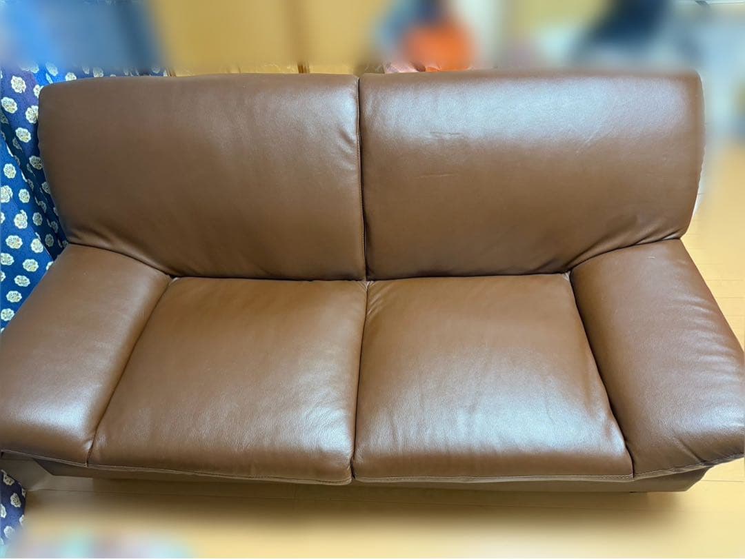 【最終値下金額】本革　ブラウン　ソファ　2人掛け