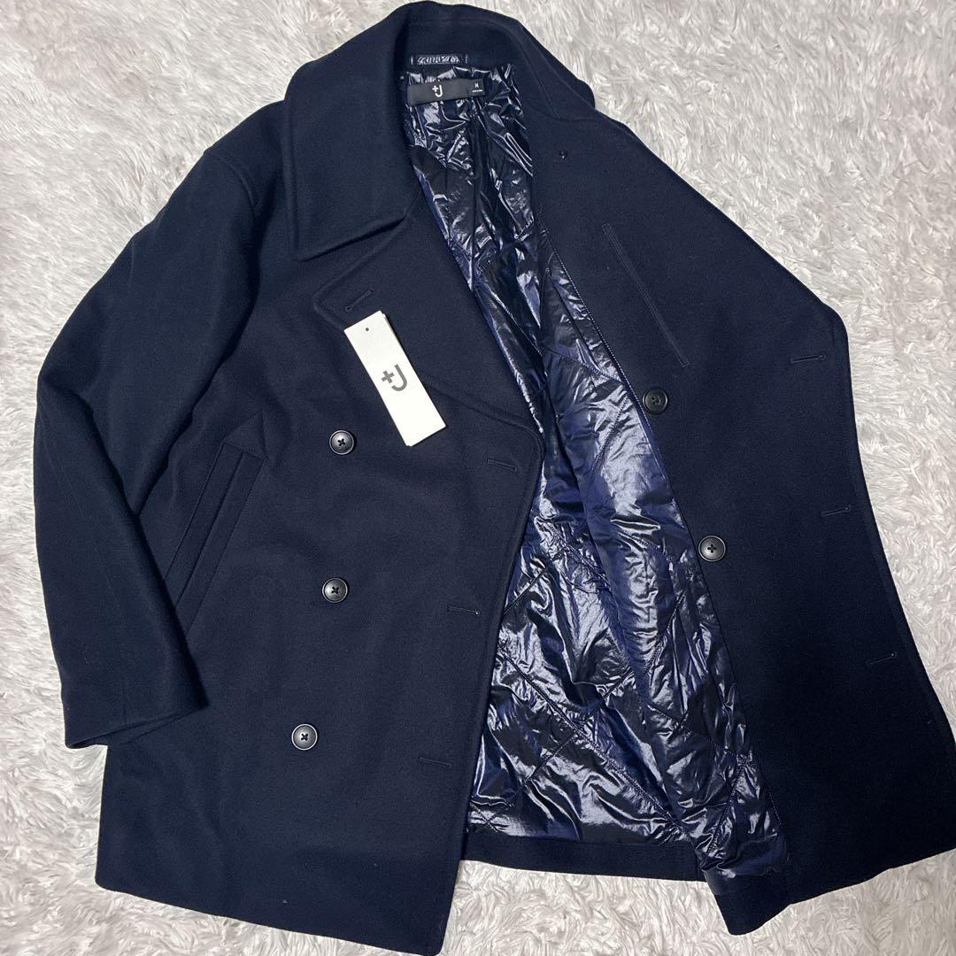 未使用タグ有⭐️ユニクロ　ジルサンダー　限定完売コラボ　Pコート　ネイビー M