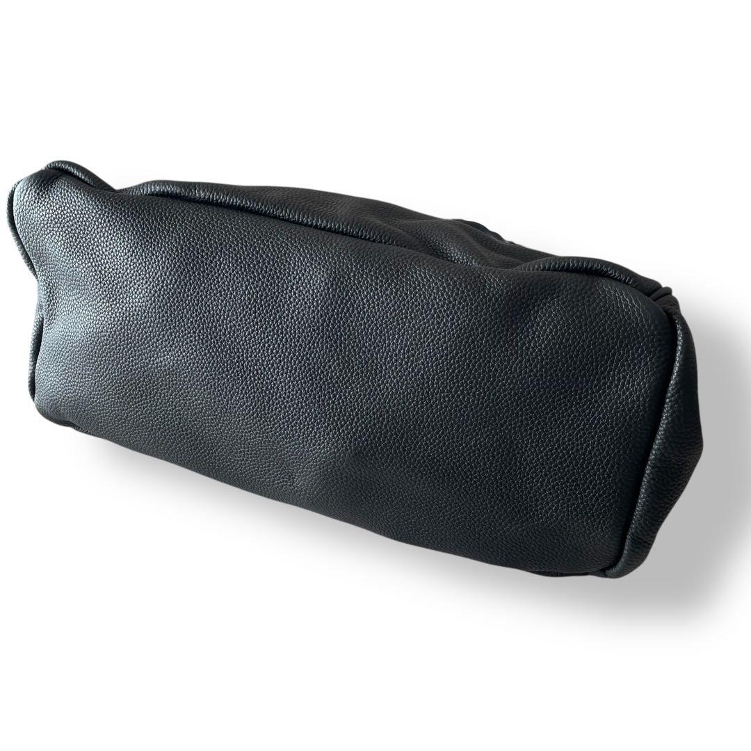 極美品☆Pual ce cin ブラックトートバッグ 2way シボ革　ベルト