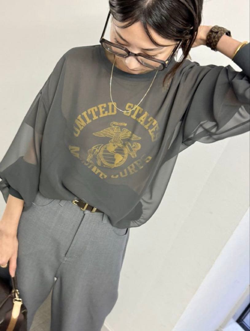 ⭐︎新品⭐︎L'Appartement Sheer Blouse グレー