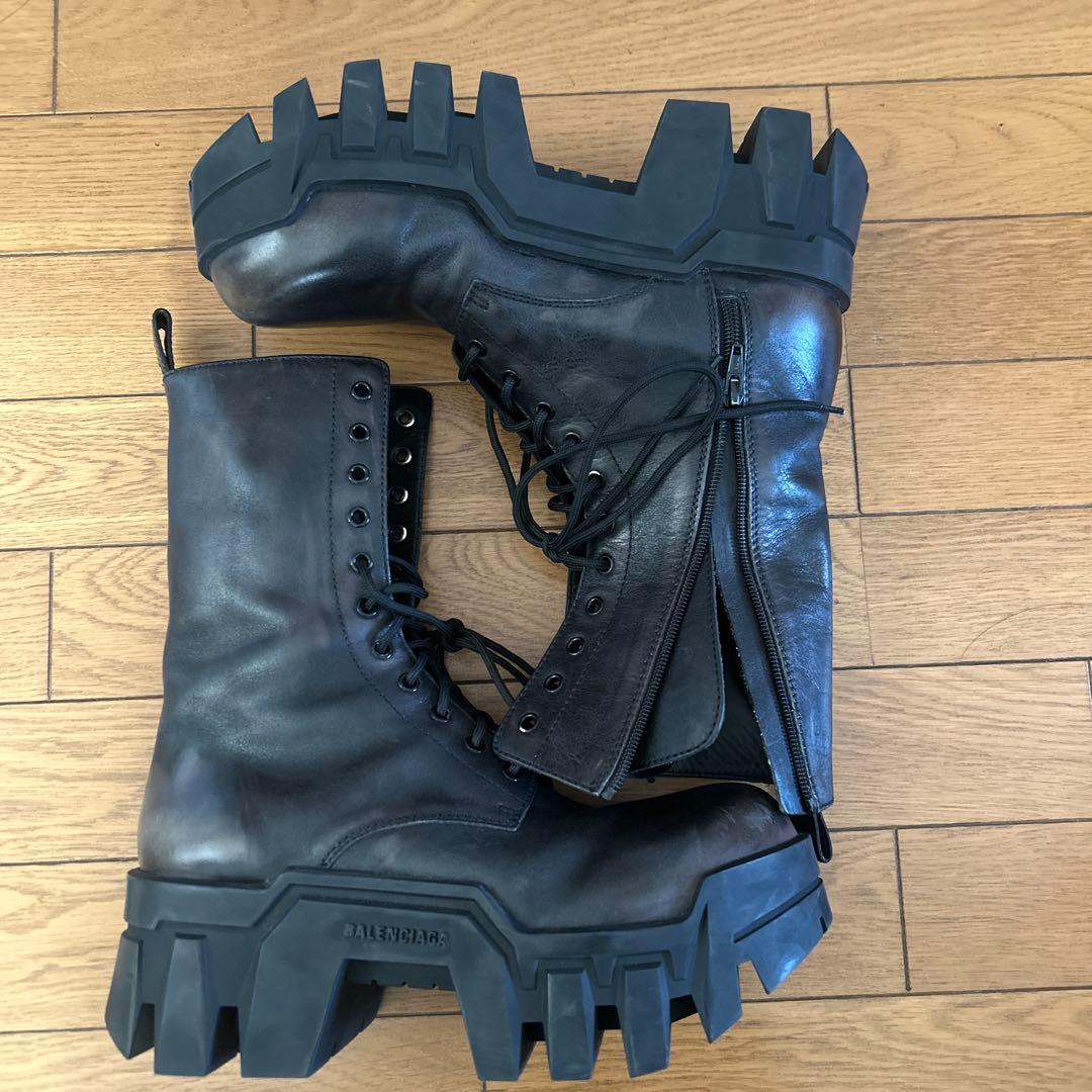 靴 balenciaga faded bulldozer boots 41
