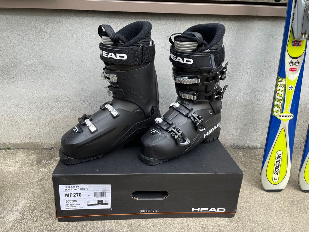 K2スキー板 HEADブーツ(新品小傷あり) ポール3点セット