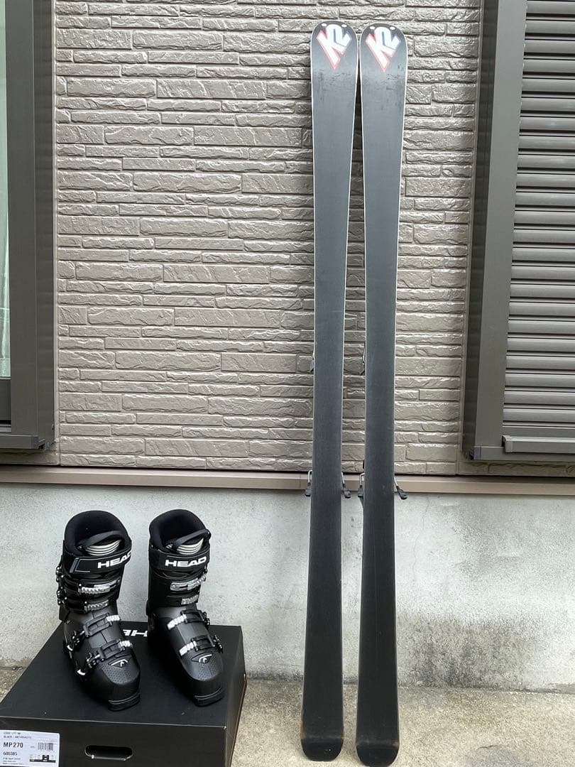 K2スキー板 HEADブーツ(新品小傷あり) ポール3点セット